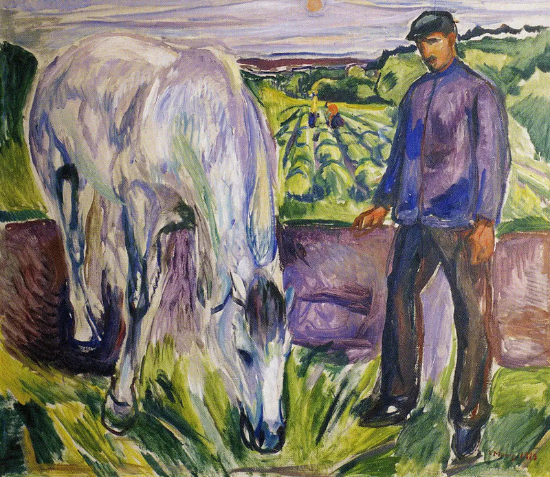 Man met paard - Edvard Munch