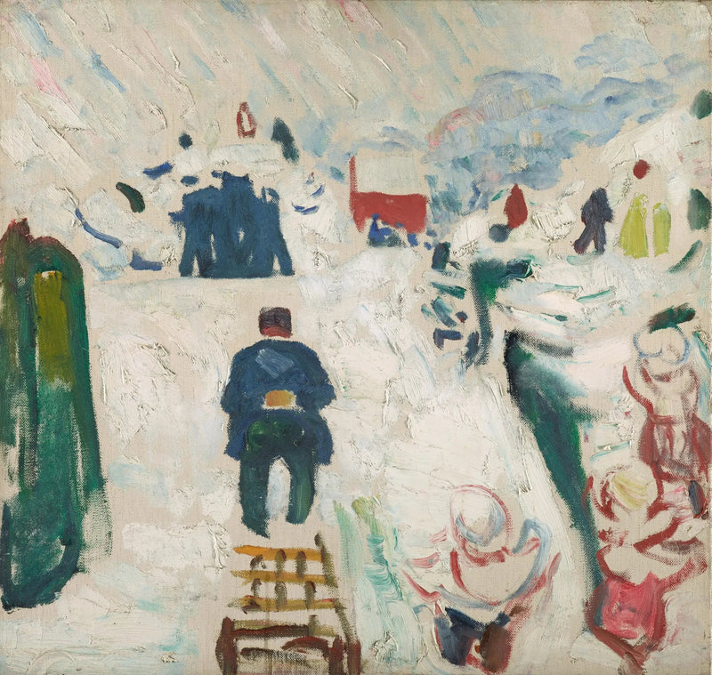Man met slee - Edvard Munch