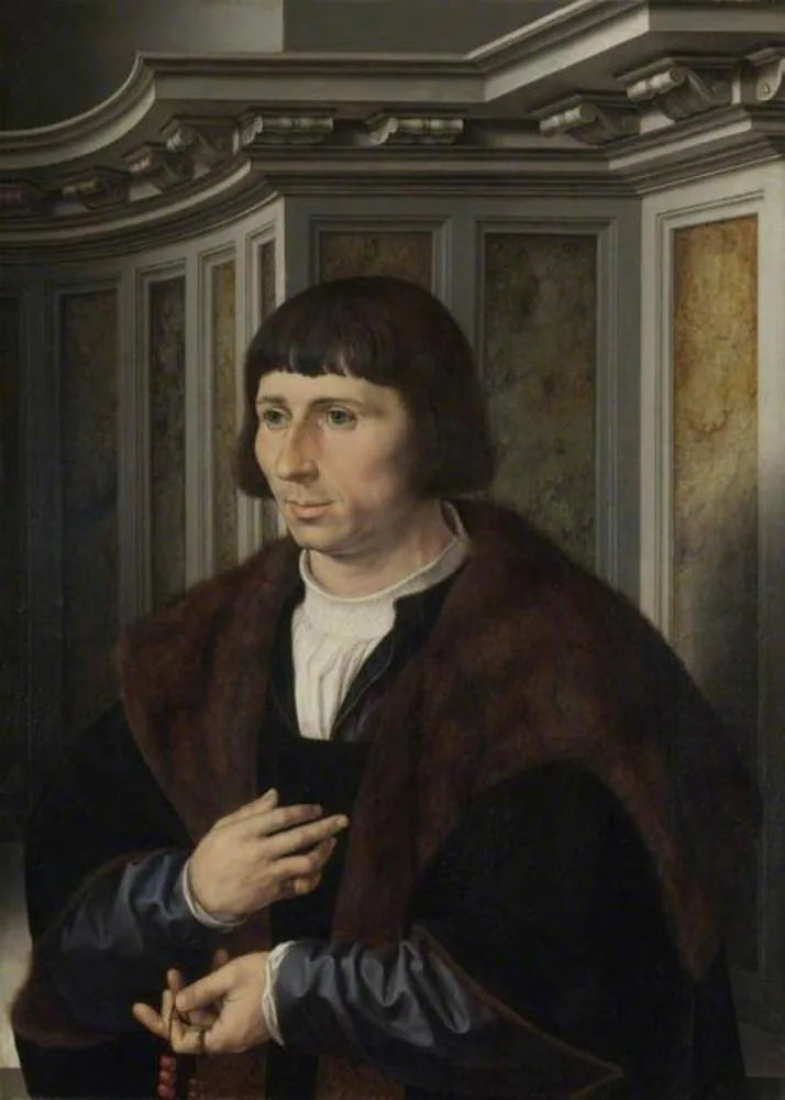 Man met een rozenkrans - Jan Gossaert