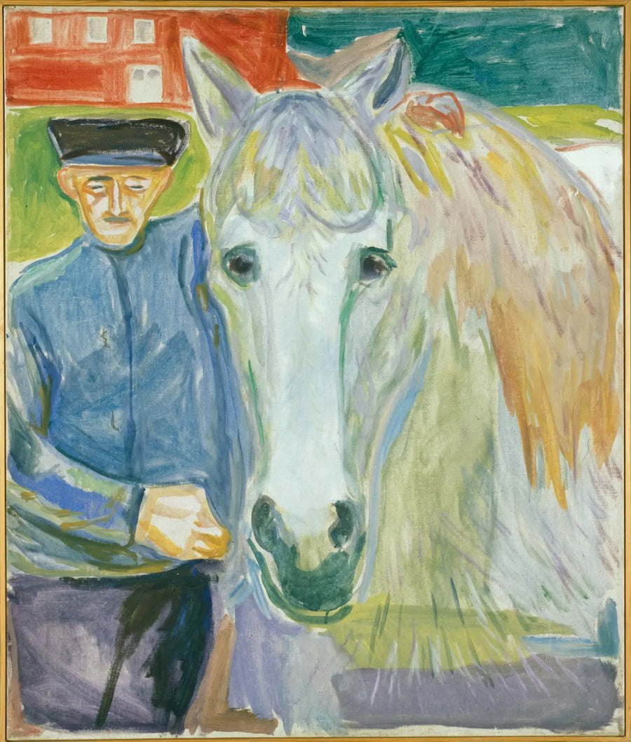 Man met een paard - Edvard Munch