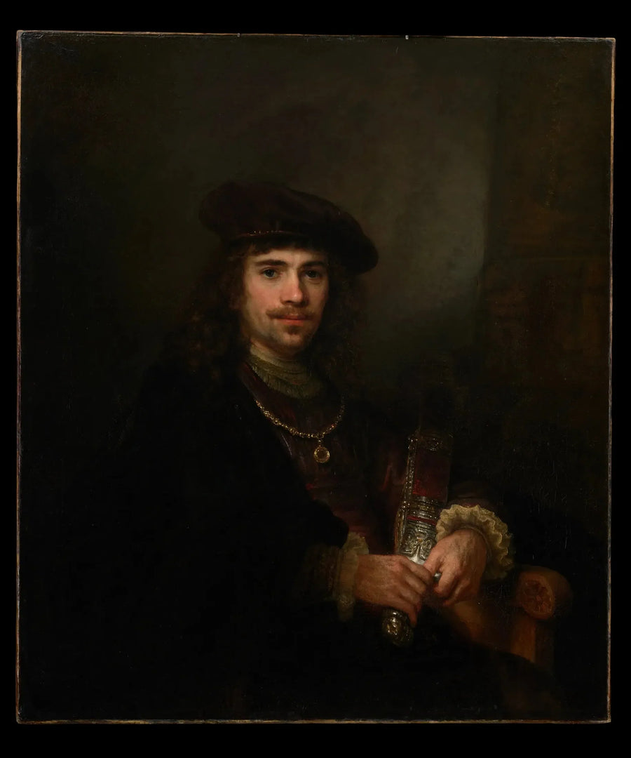 Man met een zwaard en een baret - Rembrandt