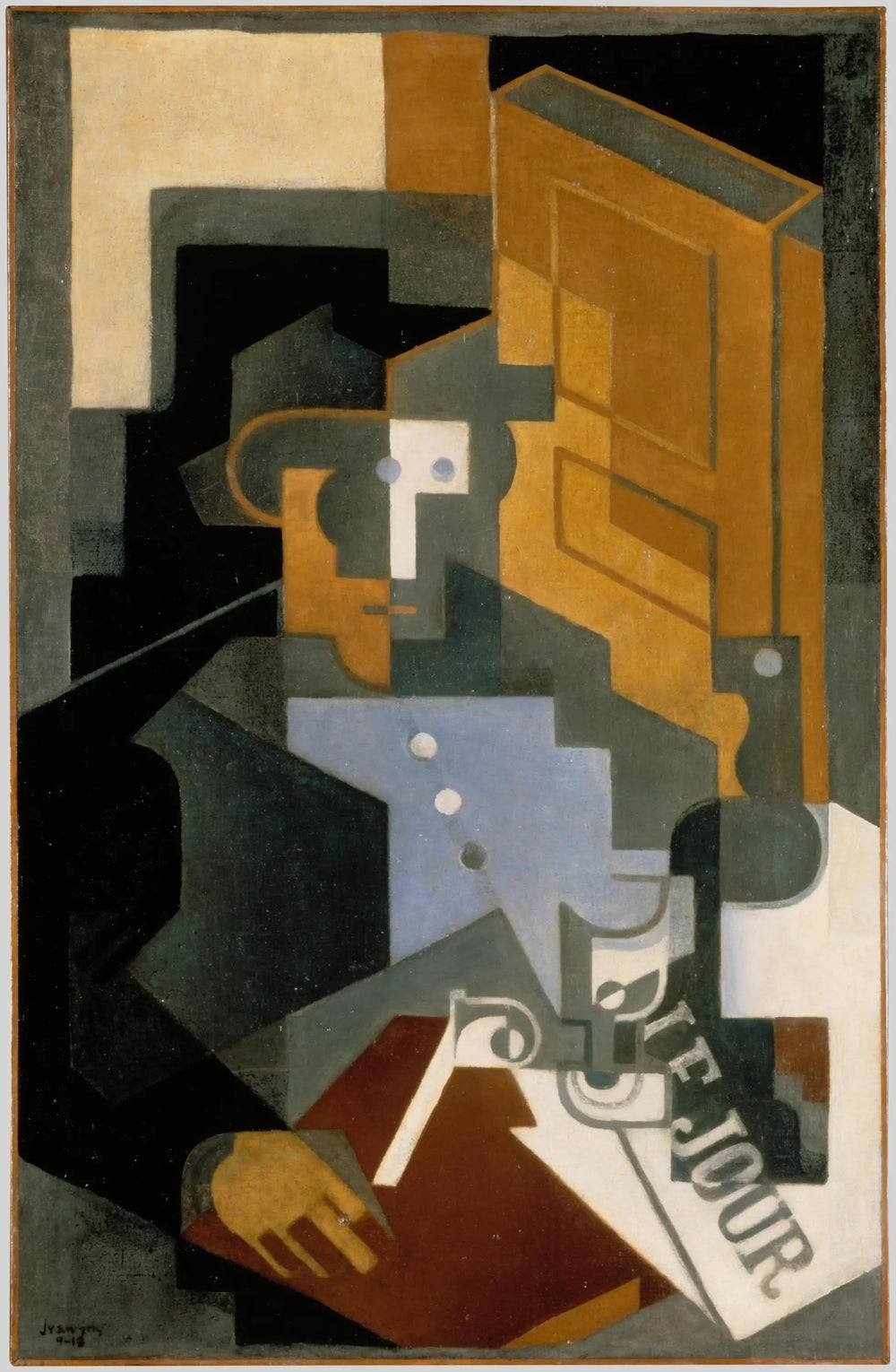 Homme de Touraine - Juan Gris image 1 copie peinte à la main à l’huile