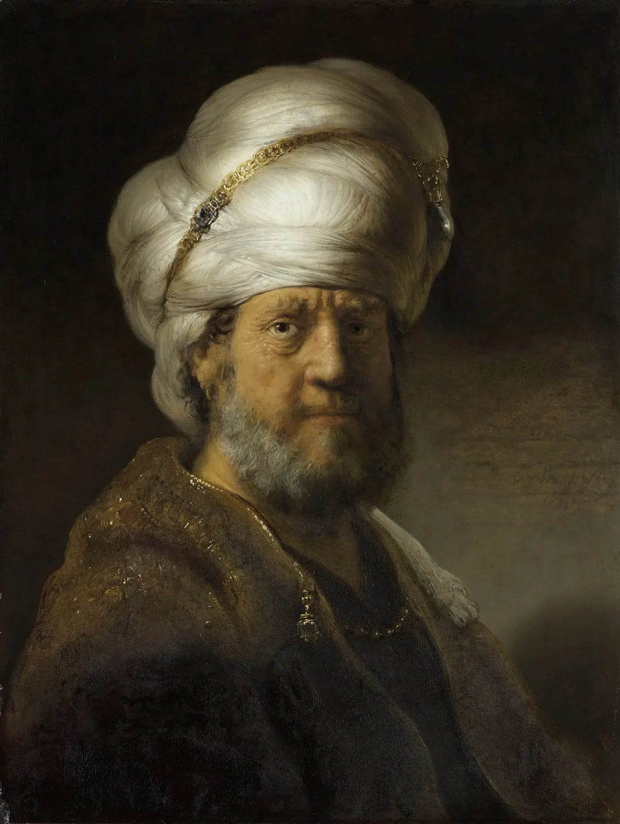 Man in oosterse kostuum - Rembrandt