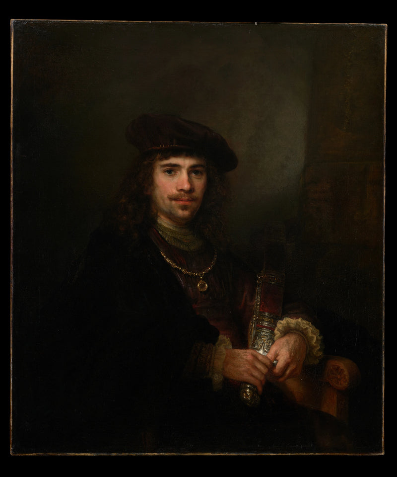 Man met een zwaard en een baret - Rembrandt