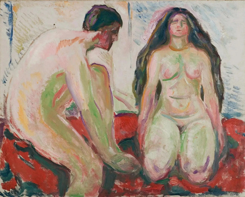 Man en Vrouw naakt - Edvard Munch