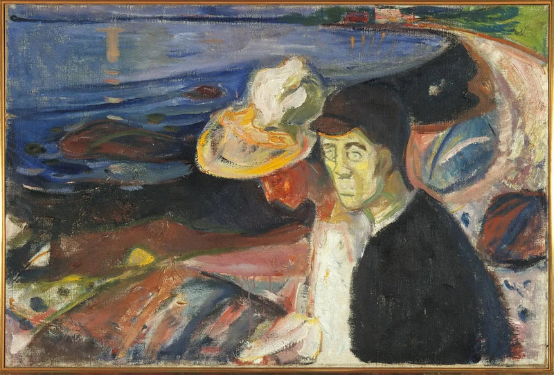 Man en Vrouw op het Strand - Edvard Munch