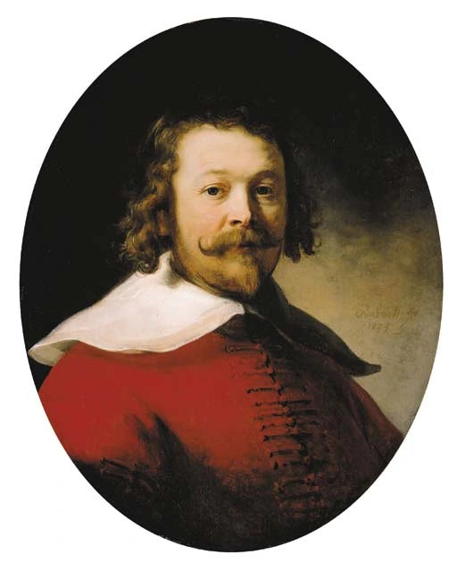 Portret van een man in een rode jerkin - Rembrandt