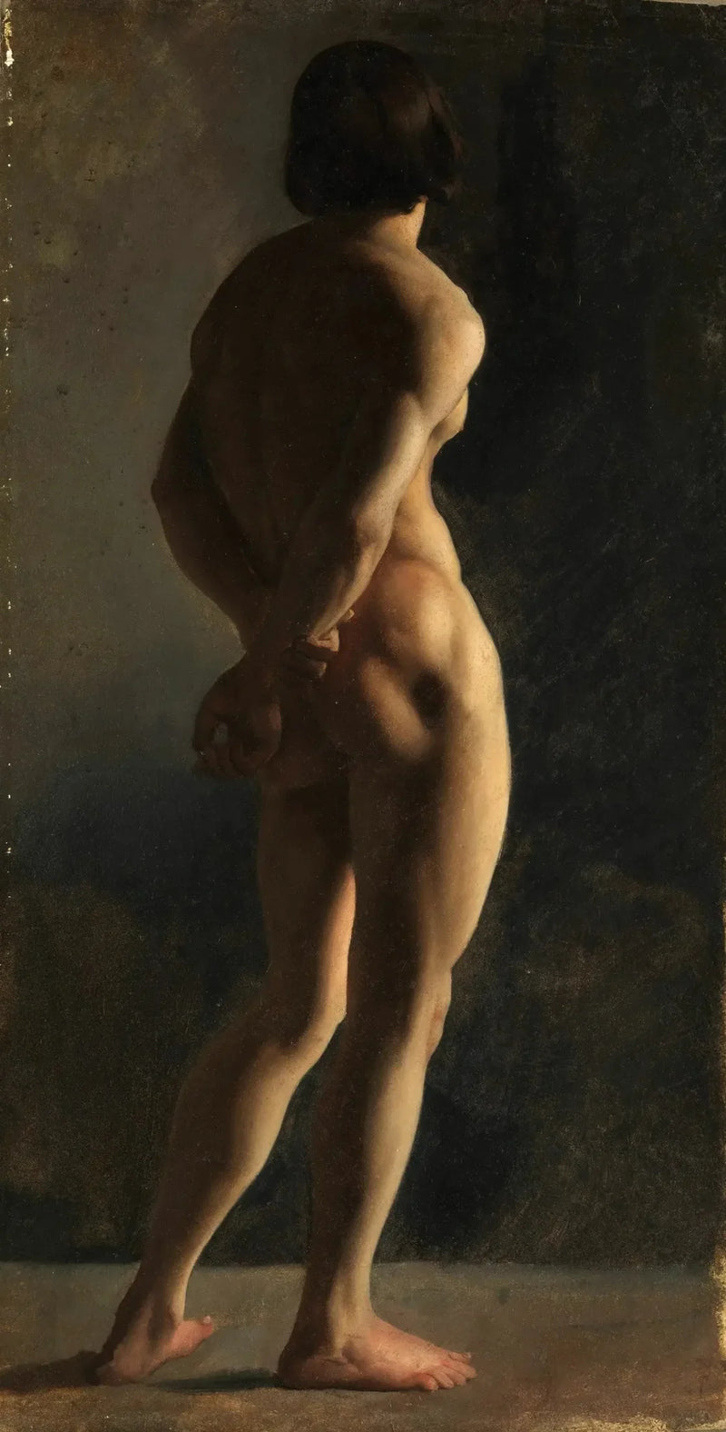 Man naakt, gezien van achteren - Hippolyte Flandrin