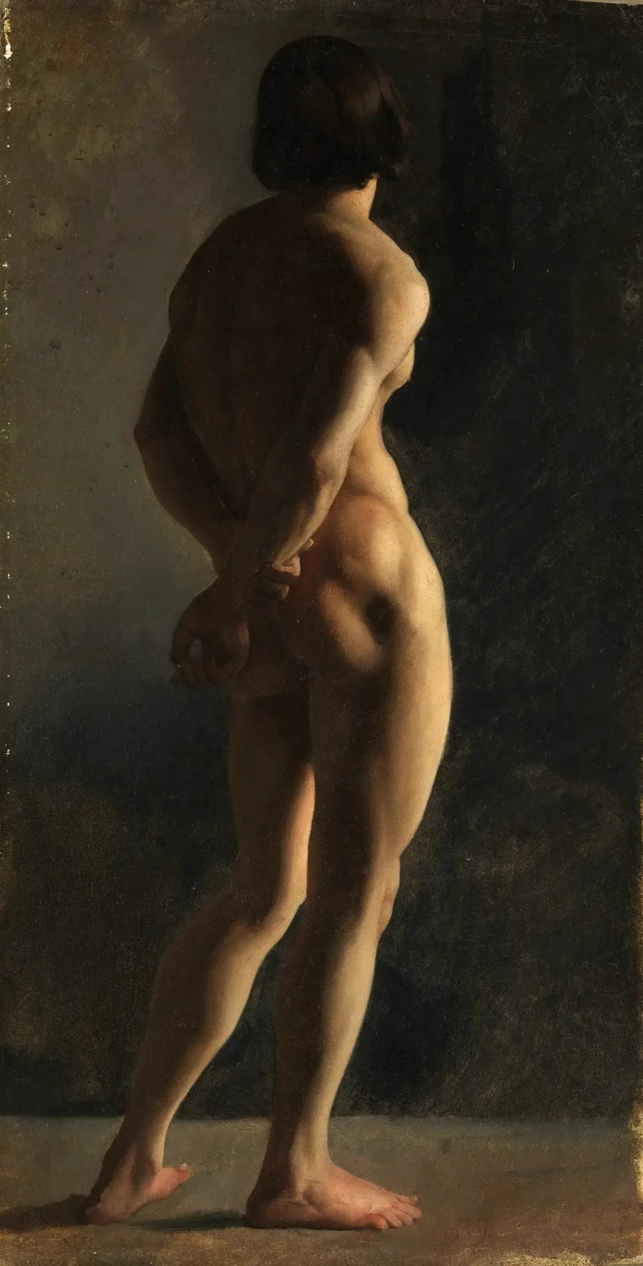 Man naakt, gezien van achteren - Hippolyte Flandrin