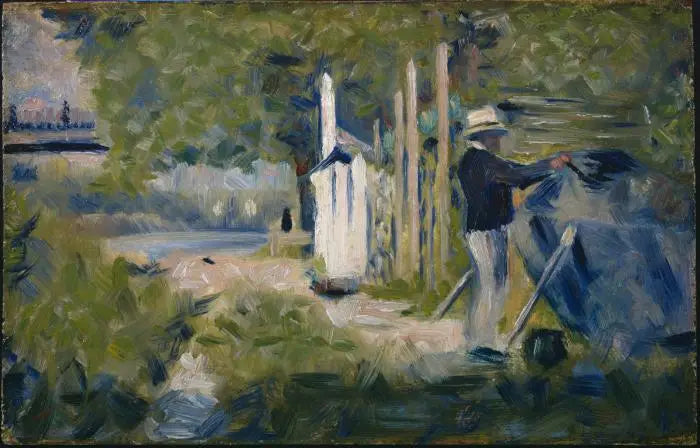 Man die een boot schildert - Georges Seurat