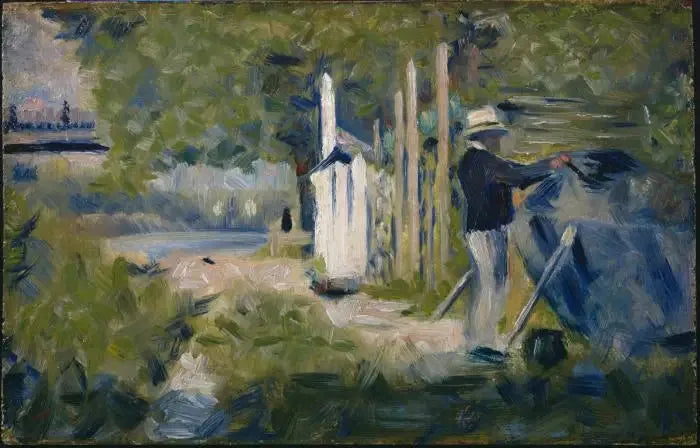 Man die een boot schildert - Georges Seurat