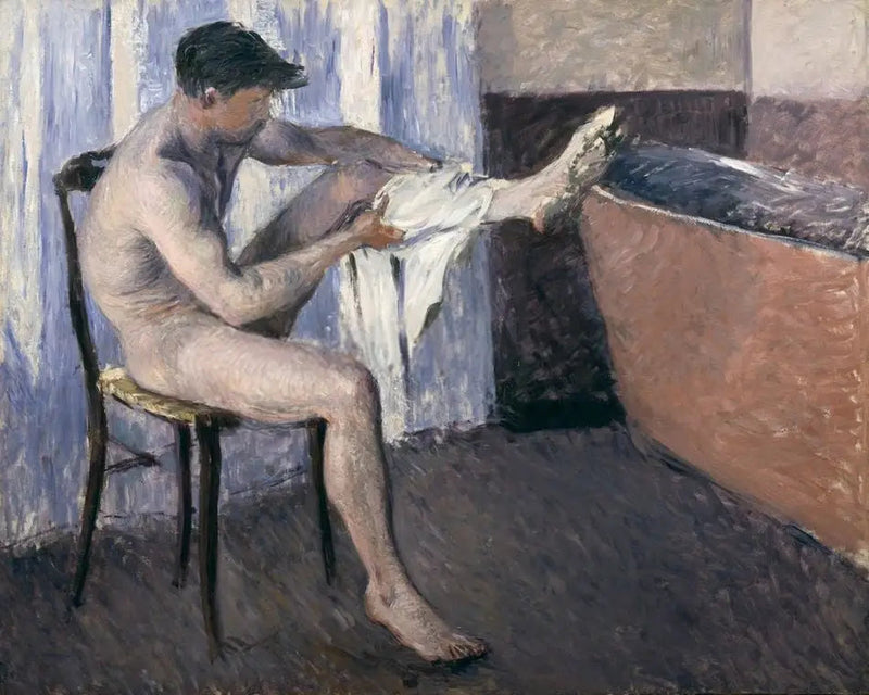 Man die zijn been afdroogt - Gustave Caillebotte