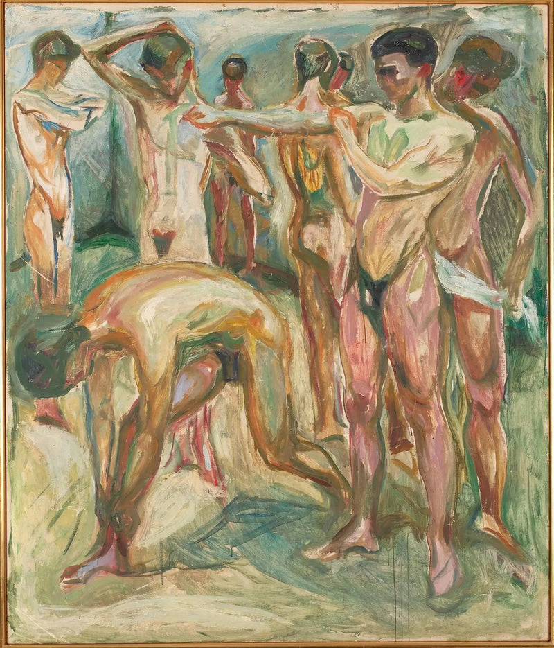 Naakte mannen in de baden - Edvard Munch