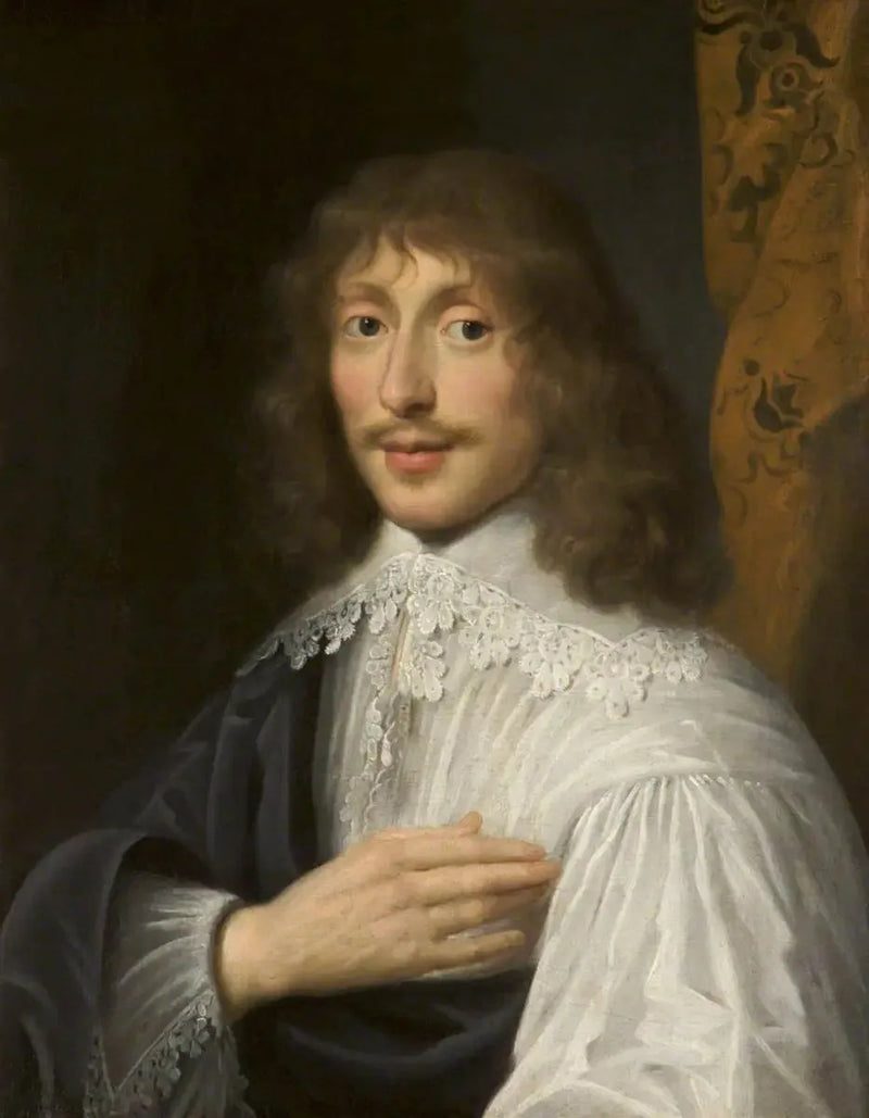 Het zou gaan om George Villiers (1592-1628), 1e hertog van Buckingham - Antoine van Dyck

Source:
Il s'agirait de George Villiers (1592-1628), 1er duc de Buckingham - Antoine van Dyck