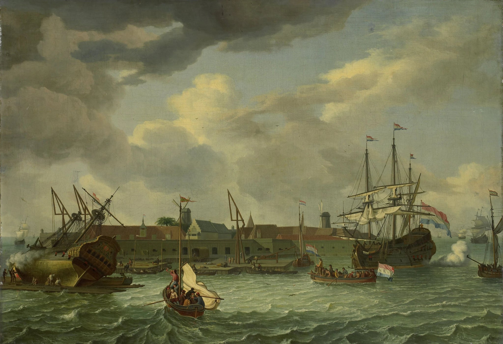 L'île d'Onrust près de Batavia - Abraham Storck
