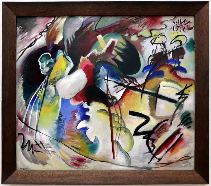 Afbeelding met een witte vorm - Vassily Kandinsky
