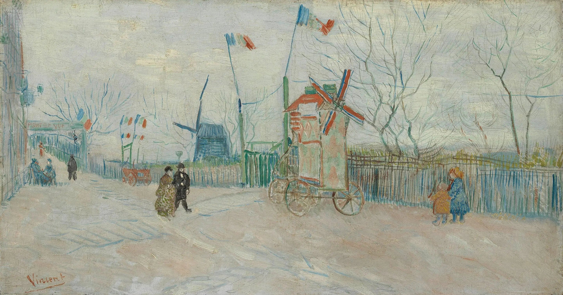 Impasse des Deux Frères - Vincent van Gogh image 1 copie de tableau peinte à la main