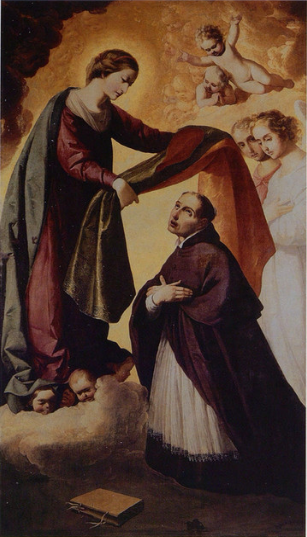 Impressie van de chasuble van Sint Ildephonsus - Francisco de Zurbarán