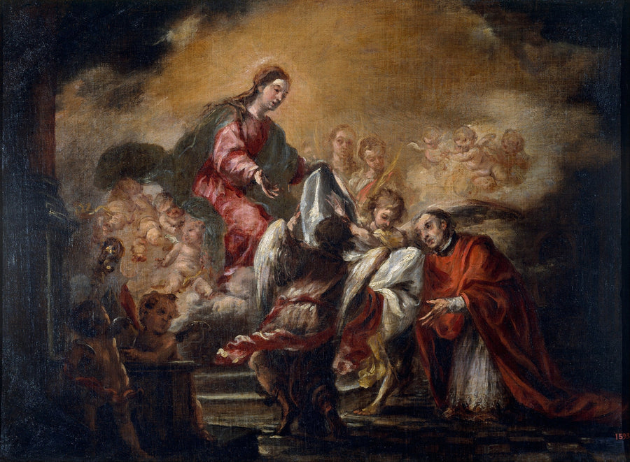 Plaatsing van de chasuble op Sint Ildéphonse - Juan de Valdés Leal