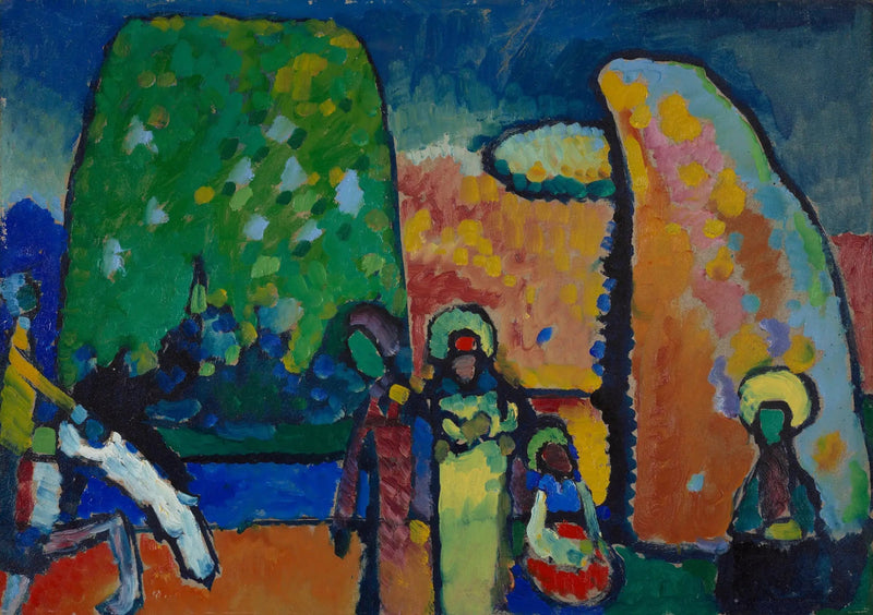 Improvisatie nr. 2 Begrafenismars (studie) - Vassily Kandinsky