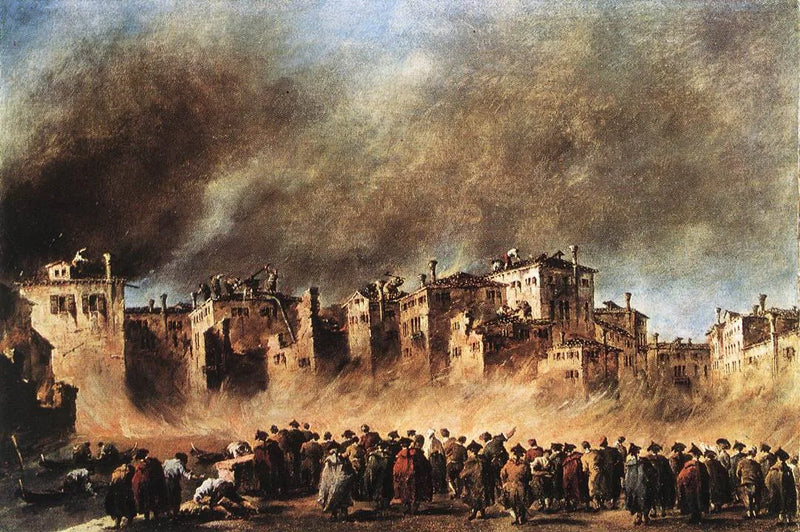 Brand in de wijk San Marcuola - Francesco Guardi
