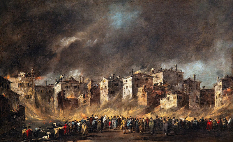 Brand in de olieruimtes van San Marcuola - Francesco Guardi