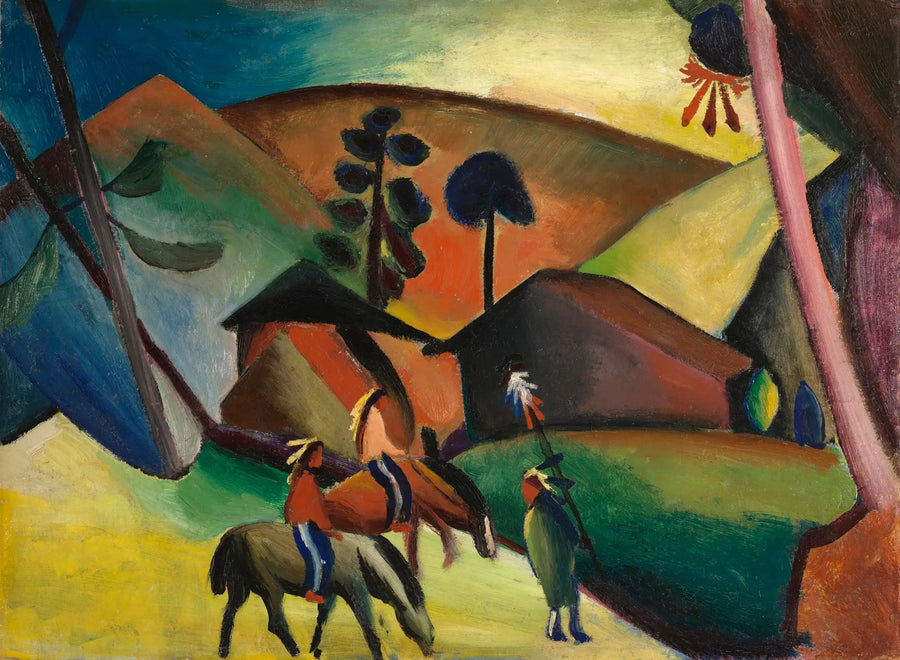 Paardenrijders - August Macke