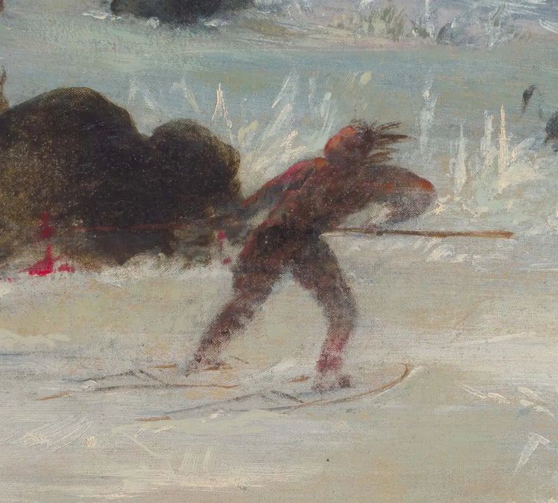 Indiase Assiniboines die de bizon achtervolgen op sneeuwschoenen - George Catlin

Source:
Indiens Assiniboines poursuivant le bison en raquettes - George Catlin