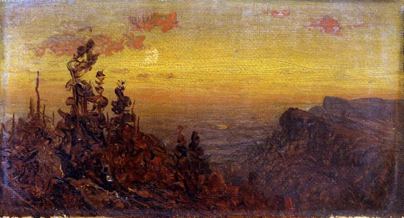 Indiaas kampvuur - Maanopkomst - Sanford Robinson Gifford