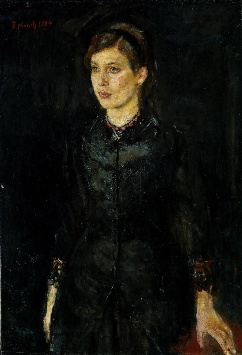 Inger Munch in het zwart - Edvard Munch