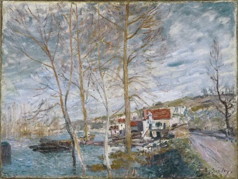 Overstroming in Moret - Alfred Sisley