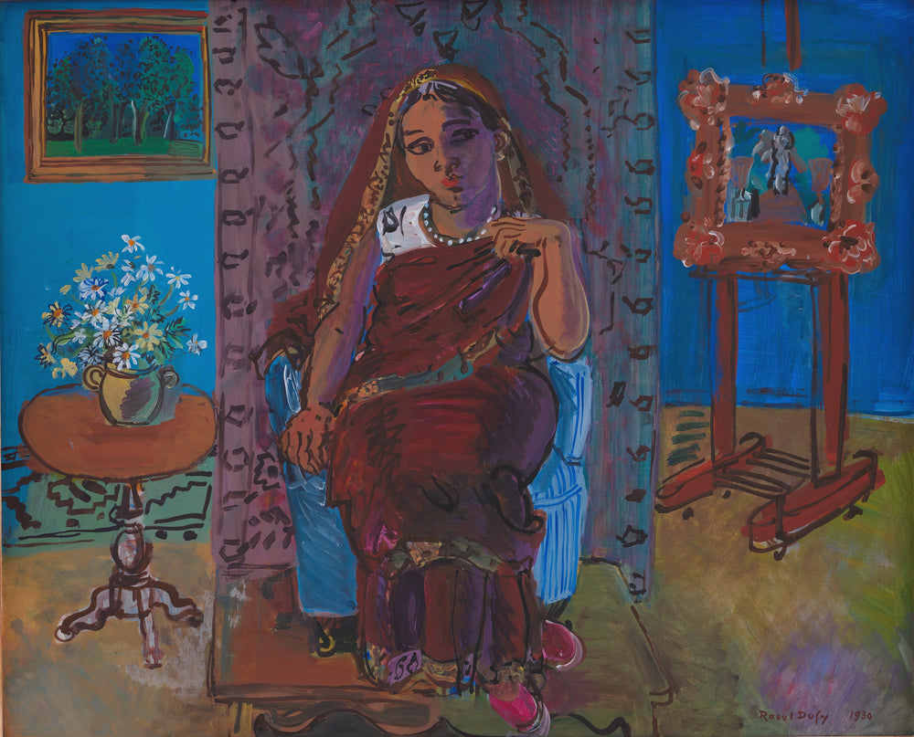 Interiør med indisk kvinde - Raoul Dufy