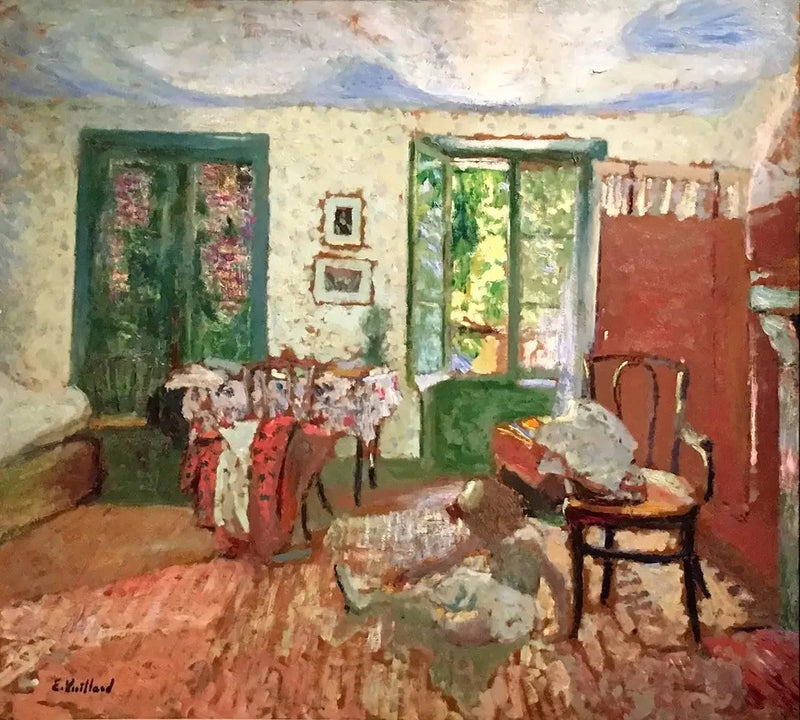 Interieur. Annette aan de voet van een fauteuil - Édouard Vuillard
