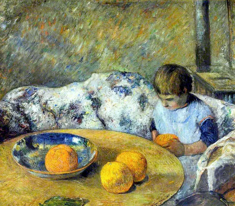 Interieur met Aline Gauguin - Paul Gauguin