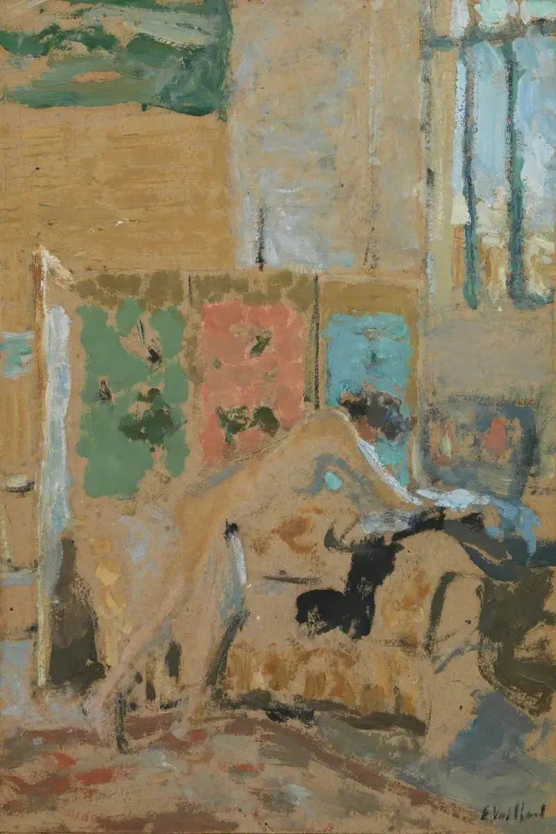 Interieur met scherm - Édouard Vuillard