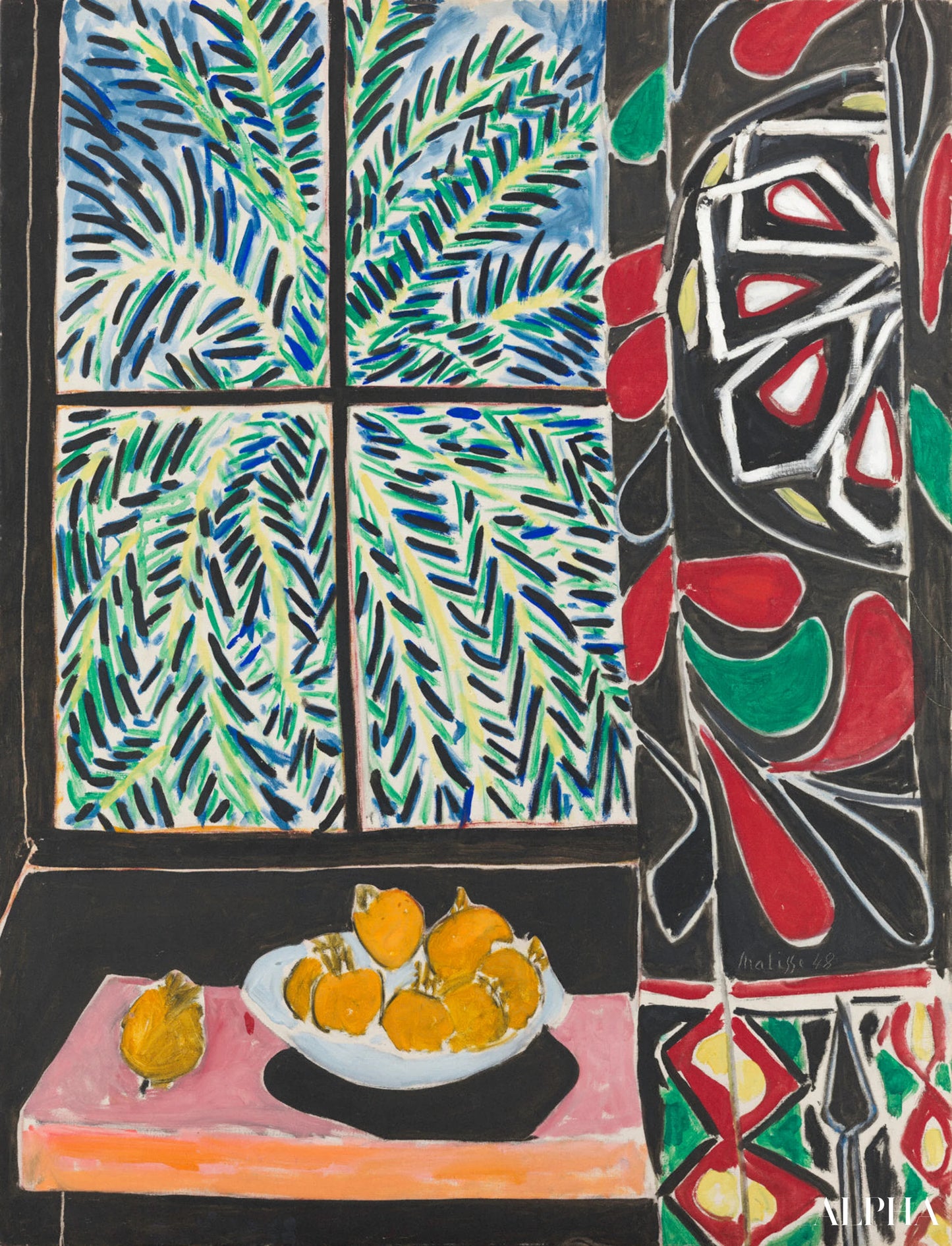 Interieur met Egyptisch gordijn - Matisse - Reproducties van schilderijen en hoogwaardige schilderijen