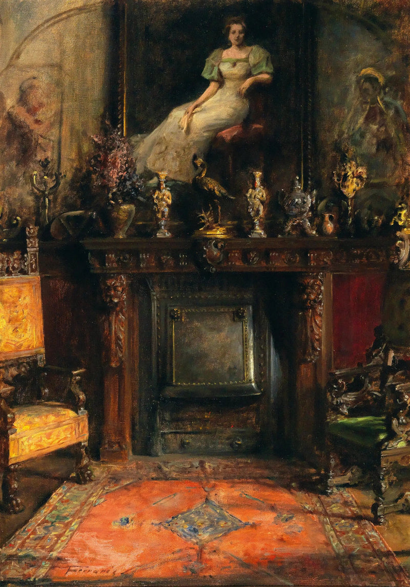 Interieur met uitzicht op een open haard en een schilderij - Artur Ferraris

Source:
Intérieur avec vue sur une cheminée et un tableau - Artur Ferraris