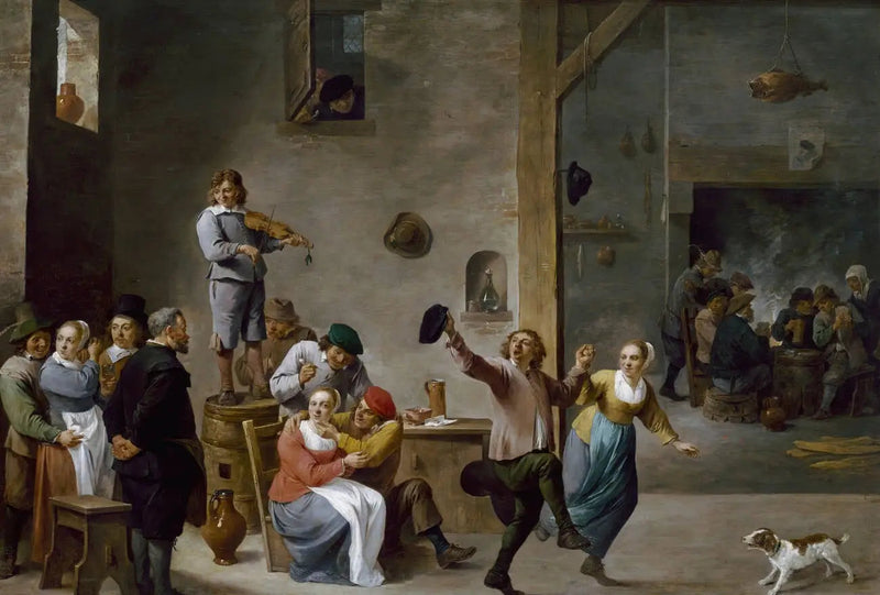Interieur van een herberg met dansende boeren - David Teniers de Jonge

Source:
Intérieur d'une auberge avec des paysans dansants - David Teniers le Jeune