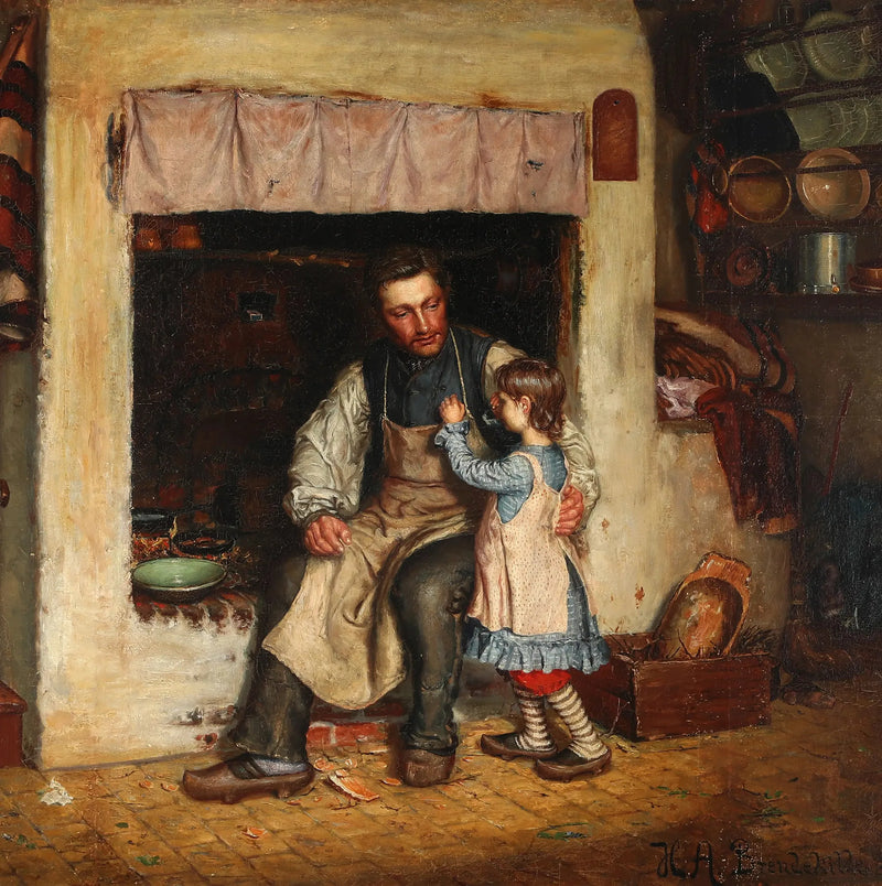 Interieur van een keuken met een klein meisje en een man. - H. A. Brendekilde

Source:
Intérieur d'une cuisine avec une petite fille et un homme. - H. A. Brendekilde
