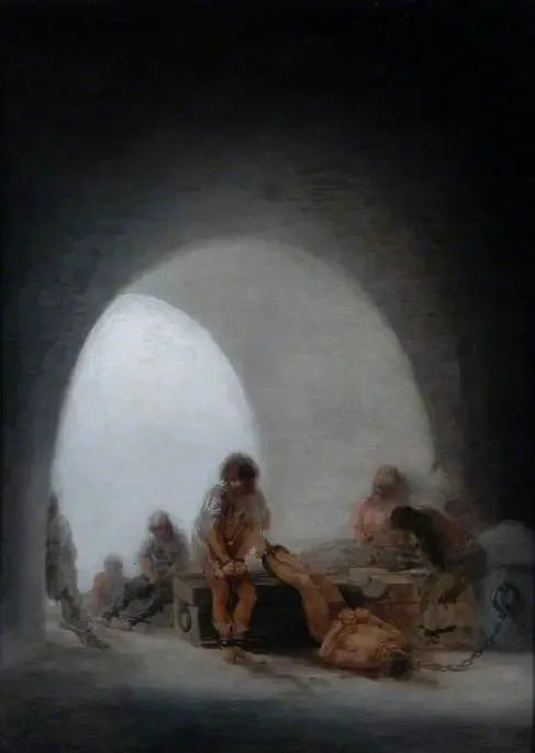 Interieur van een gevangenis - Francisco de Goya
