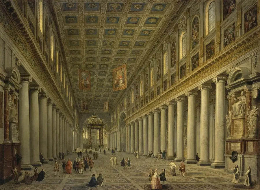 Binnenkant van de basiliek Santa Maria Maggiore in Rome - Giovanni Paolo Panini

Source:
Intérieur de la basilique Sainte-Marie-Majeure (Santa Maria Maggiore) à Rome - Giovanni Paolo Panini
