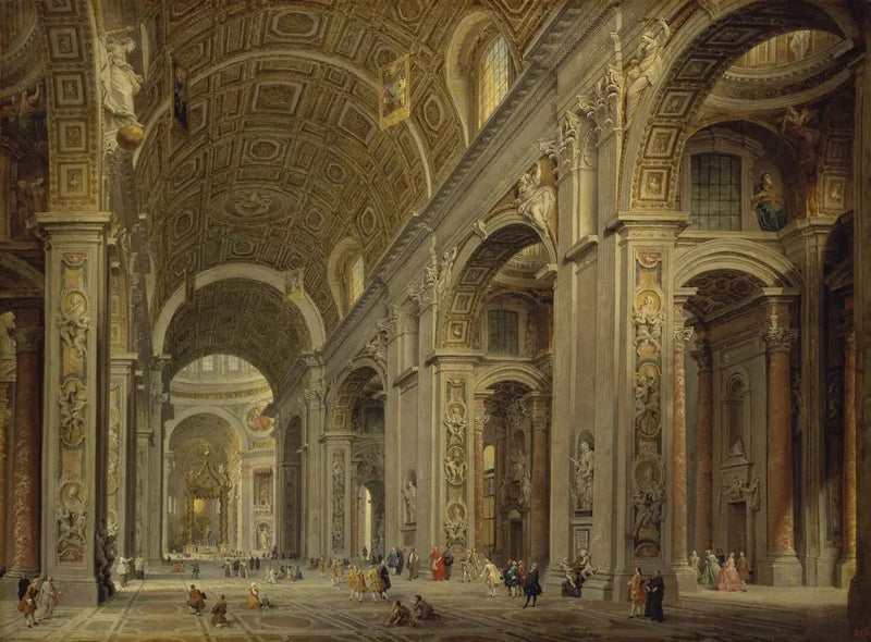 Interieur van de Sint-Pieterskathedraal in Rome - Giovanni Paolo Panini

Source:
Intérieur de la cathédrale Saint-Pierre de Rome - Giovanni Paolo Panini