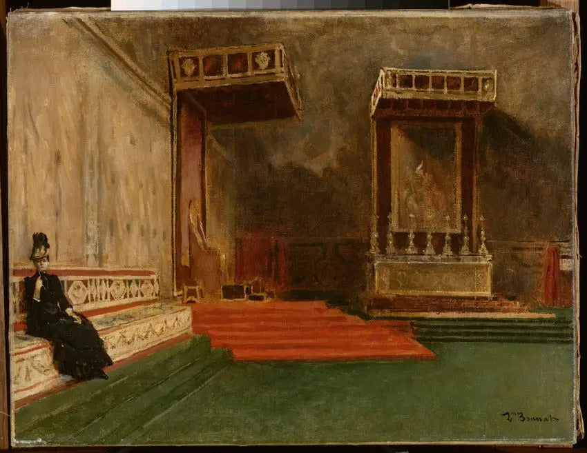 Interieur van de Sixtijnse Kapel - Léon Bonnat