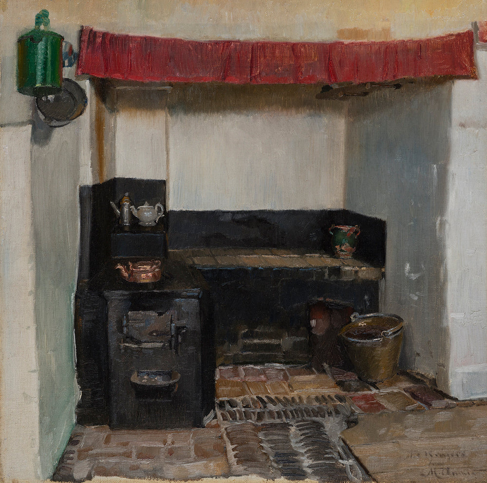 Intérieur de la cuisine. - Michael Peter Ancher image 1 reproduction artisanale de tableau