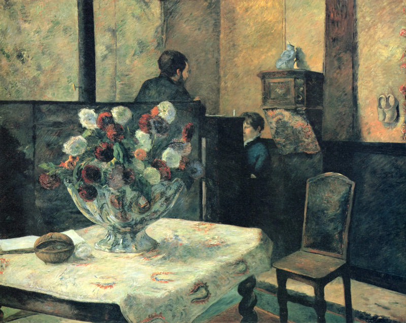 Interieur van de schilder in Parijs, rue Carcel - Paul Gauguin