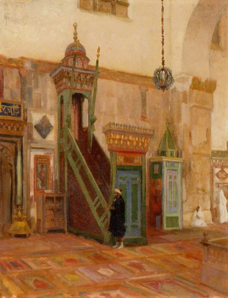 Interieur van een moskee of de Mimbar van de Grote Moskee van Damascus - Frederic Leighton

Source:
Intérieur d'une mosquée ou le Mimbar de la Grande Mosquée de Damas - Frederic Leighton