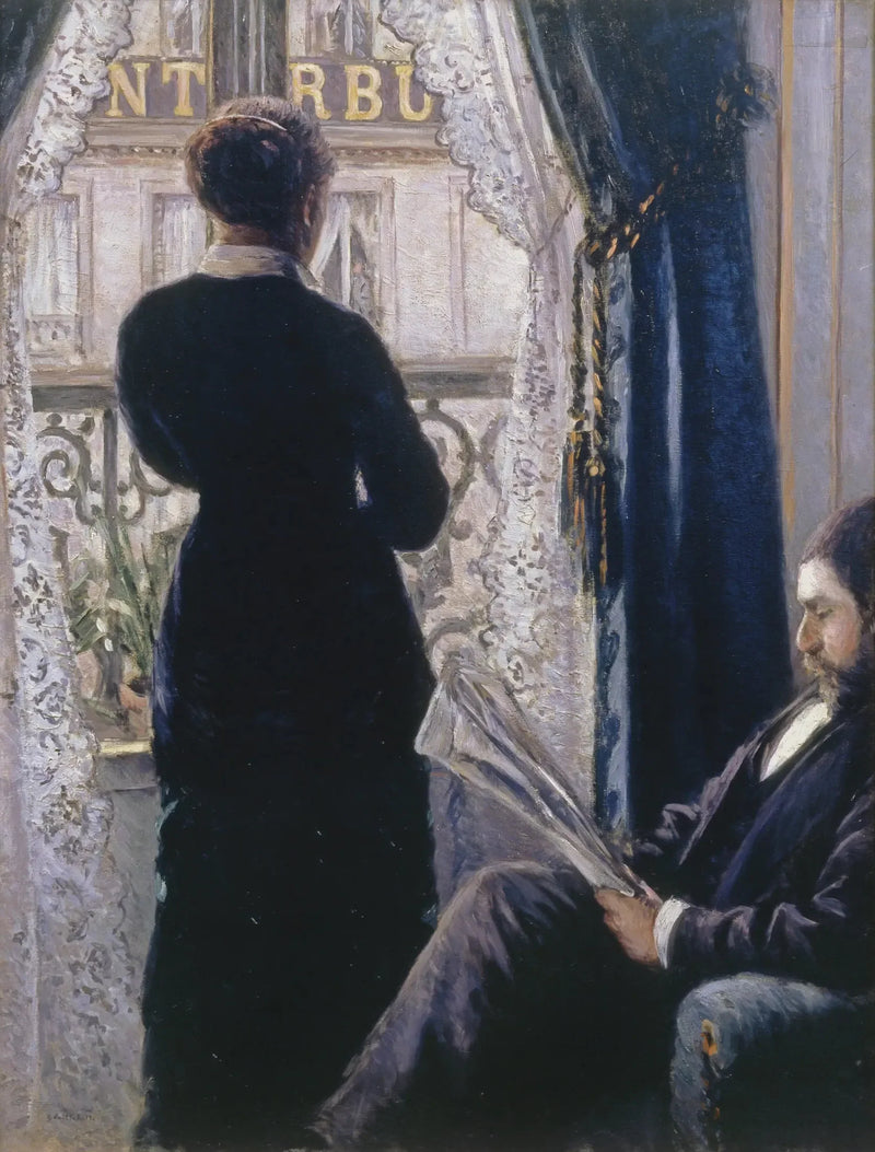 Interieur, vrouw bij het raam - Gustave Caillebotte