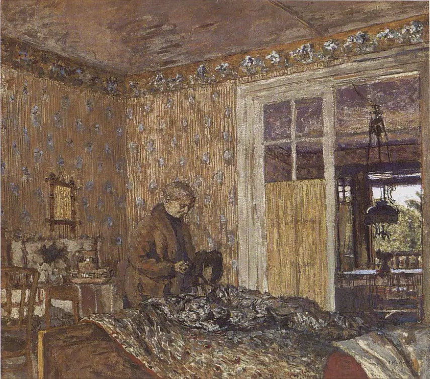 Binnenkant bij grijze dagen, Vaucresson - Édouard Vuillard