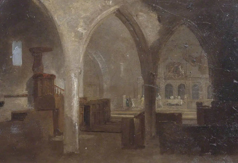 Interieur van een Gotische Kerk - J. M. W. Turner