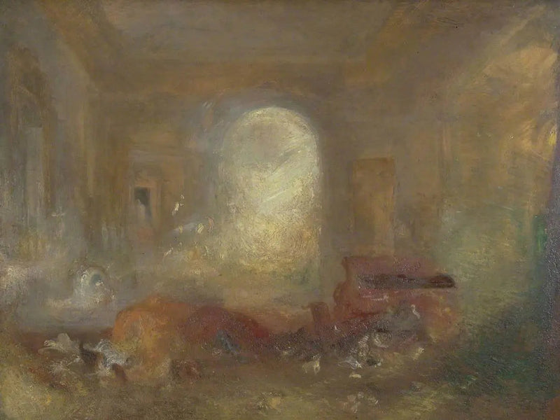 Interieur van een Groot Huis: De Tekenruimte, East Cowes Castle - J. M. W. Turner